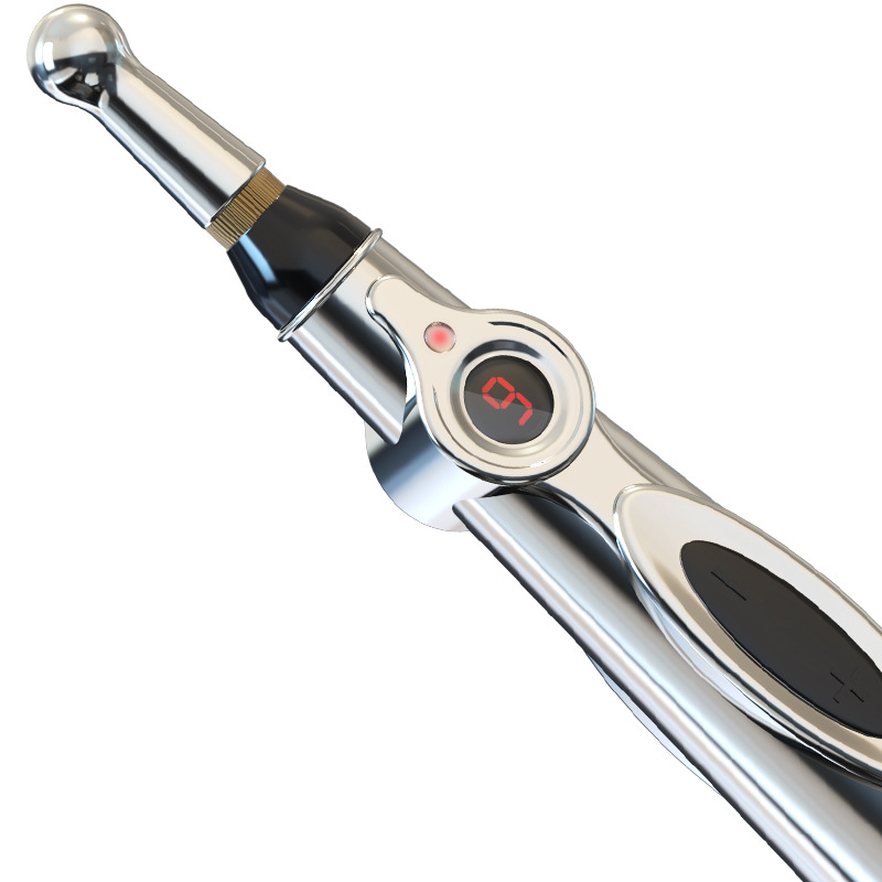 Jiuai Electric Massage Vibrator Pen with Wireless Remote, Variable Frequency, Metal Finish - Image 4