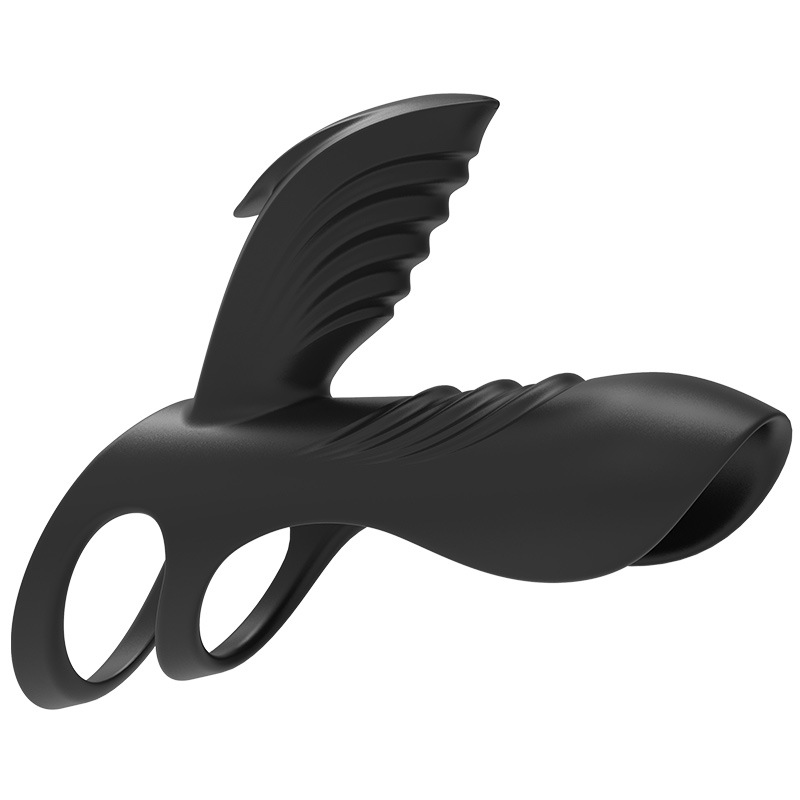 Jiuai Double Vibration Locking Ring Silicone Vibrating Couples Device - Image 5