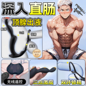 Remote-Control Vibrating Prostate Massager, Silicone Rechargeable Wearable Anal Plug