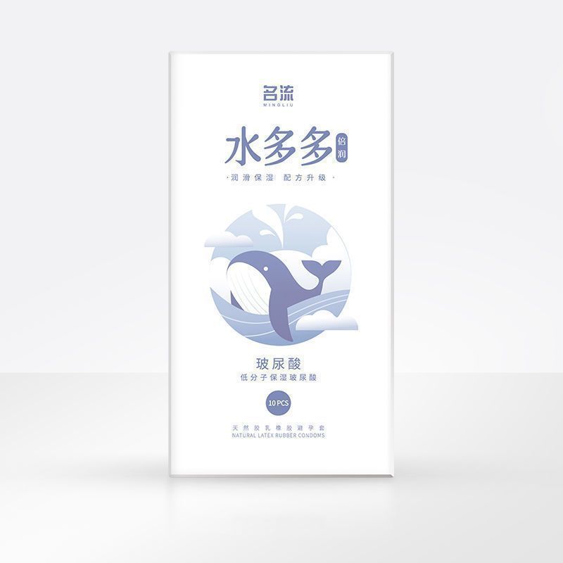 Celebrity Water-Dense Complex Hyaluronic Acid Ultra-Thin Condoms, 10-Pack, Medium, Natural Latex - Image 5