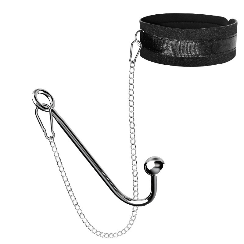 Metal and Leather Bondage Handcuffs with Neck Collar Restraint Set for Couples - Image 5