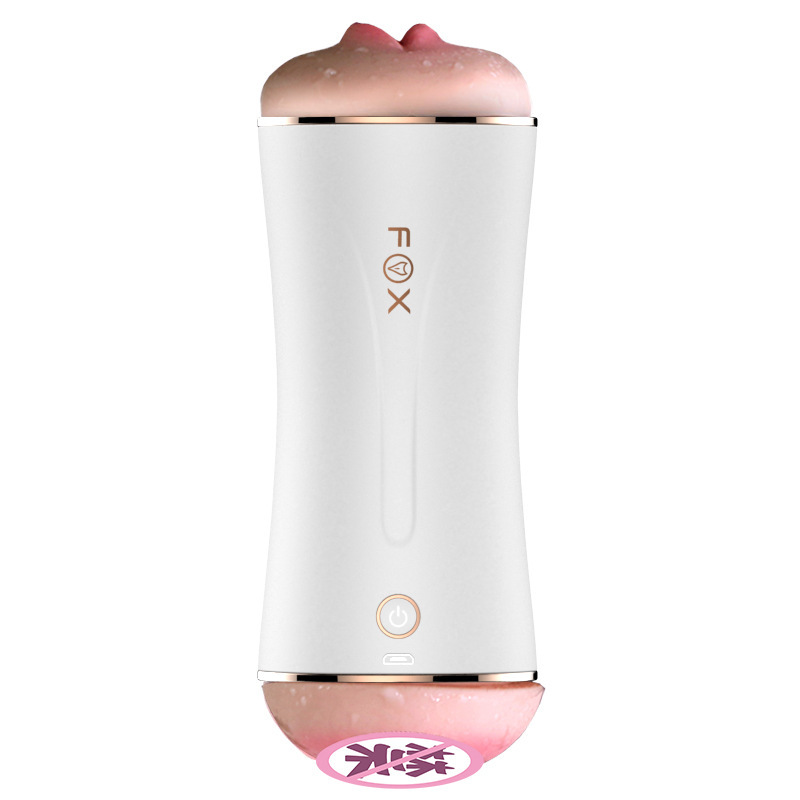 FOX Double Fun S2 Double-Head Interactive Masturbator with Voice Feedback and USB Rechargeable Motor - Image 5