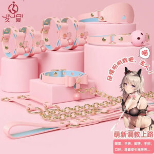 SM Flirting Bundle Set for Couples with Handcuffs, Nipple Clamps and Bondage Accessories