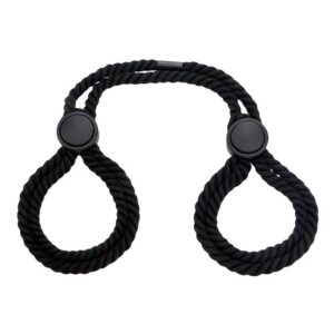 Adjustable Cotton Rope Handcuffs with Convenient Rope Buckle, Red
