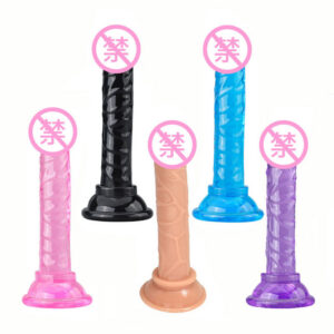 Mini Suction Cup Dildo 14 cm TPE-PVC with Crystal-Clear Finish