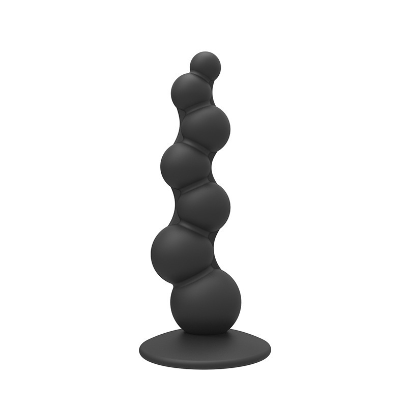 Silicone Anal Beads with Graduated Beads, Manual Control, Black Adult Prostate Massager - Image 5
