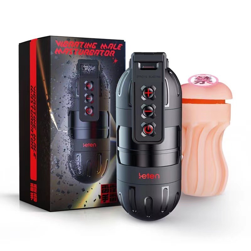 Thunder Blast Automatic Telescopic Male Masturbator Cup with TPE Soft Gel and Button Control - Image 5