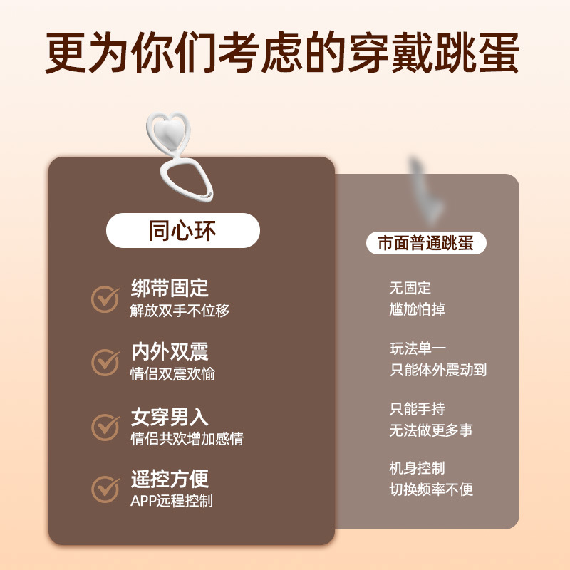 Jiuai Tongxin Ring Butterfly Wearable Vibrator Panties for Couples, Silicone Adult Toy - Image 4