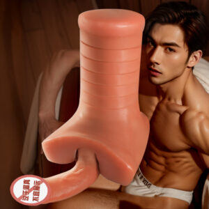 Sports-Themed Manual Masturbator Cup Mold with Realistic Vagina and Buttocks, TPE, Flesh Tone