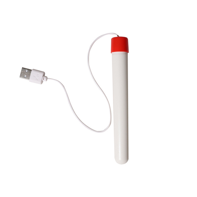 USB Rechargeable Heating Stick Toy Accessory, ABS Adult Wellness Prop, White - Image 4