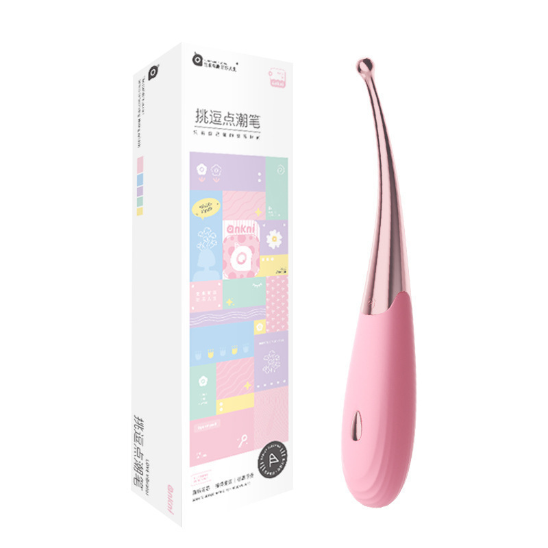 Mystery Teasing Point Tide Pen Vibrator with Three Headgear, Pink, 16.2 cm - Image 5