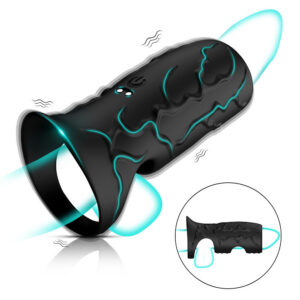 Magnetic USB Rechargeable Vibrating Ring with 10 Frequencies, Silicone Cock Ring and Prostate Massager