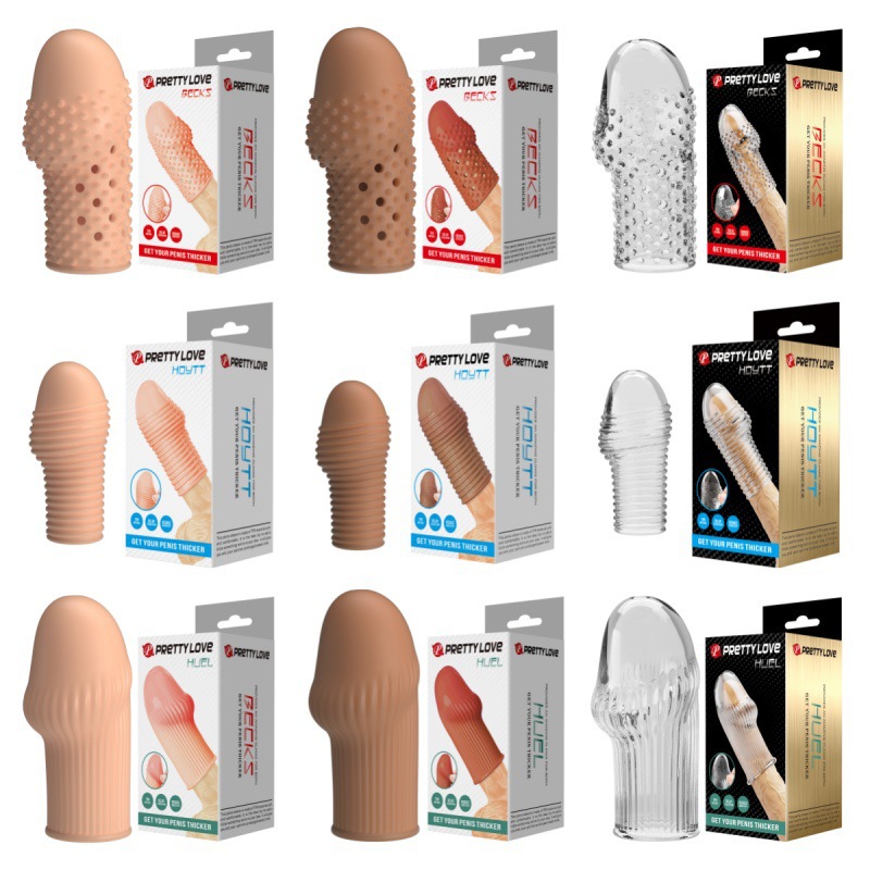Baile Pattila Textured Glans Cover Sleeve Manual Rotating Delay Condom - Image 3