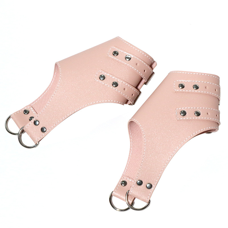 Jiuai Adult Bed Restraint Straps with Metal Handcuffs, Red Bondage Set - Image 5