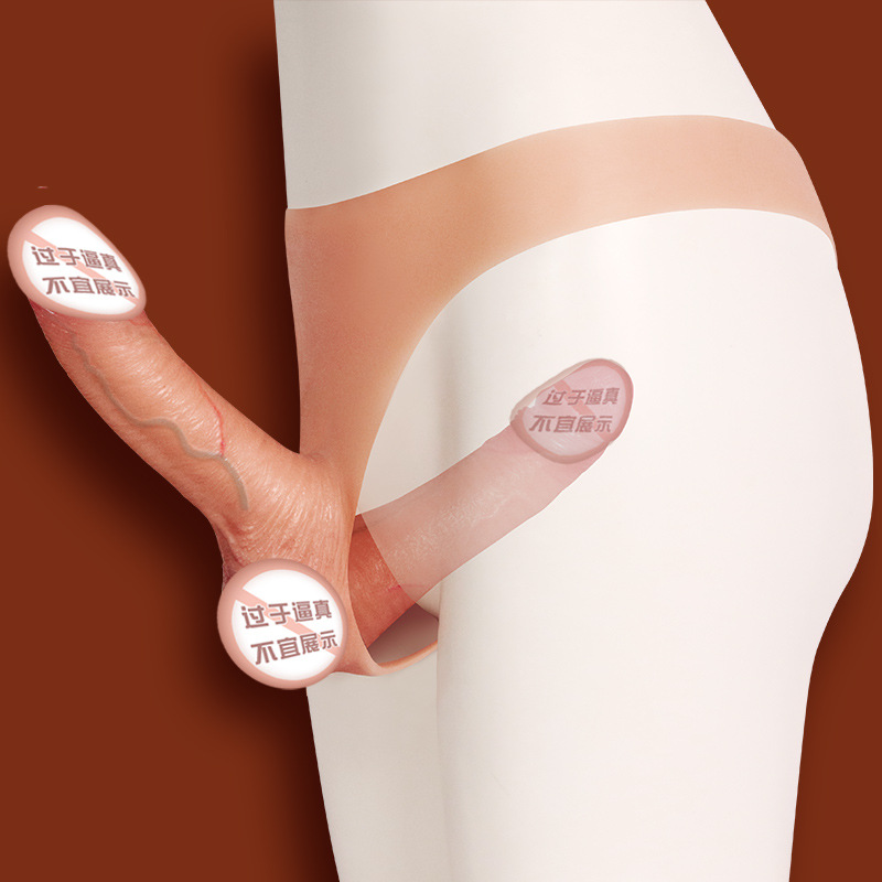 Jiuai Wearable Dildo Toy for Women, Liquid Silicone, Leather Pants Style, Battery Vibration - Image 4