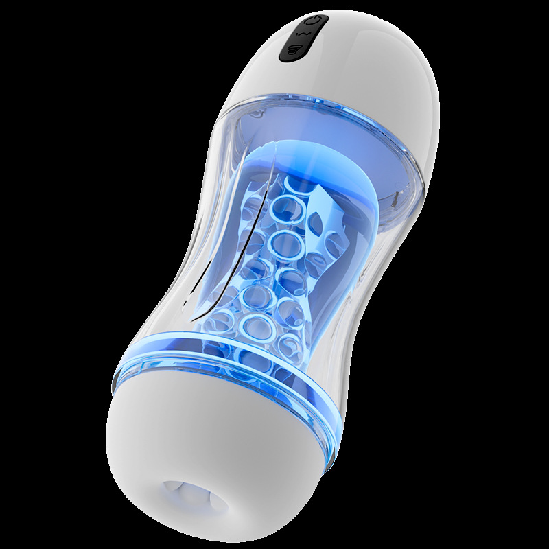 Automatic Suction Powered Masturbator for Men with Electric Inhalation and White ABS-TPE Sleeve - Image 5