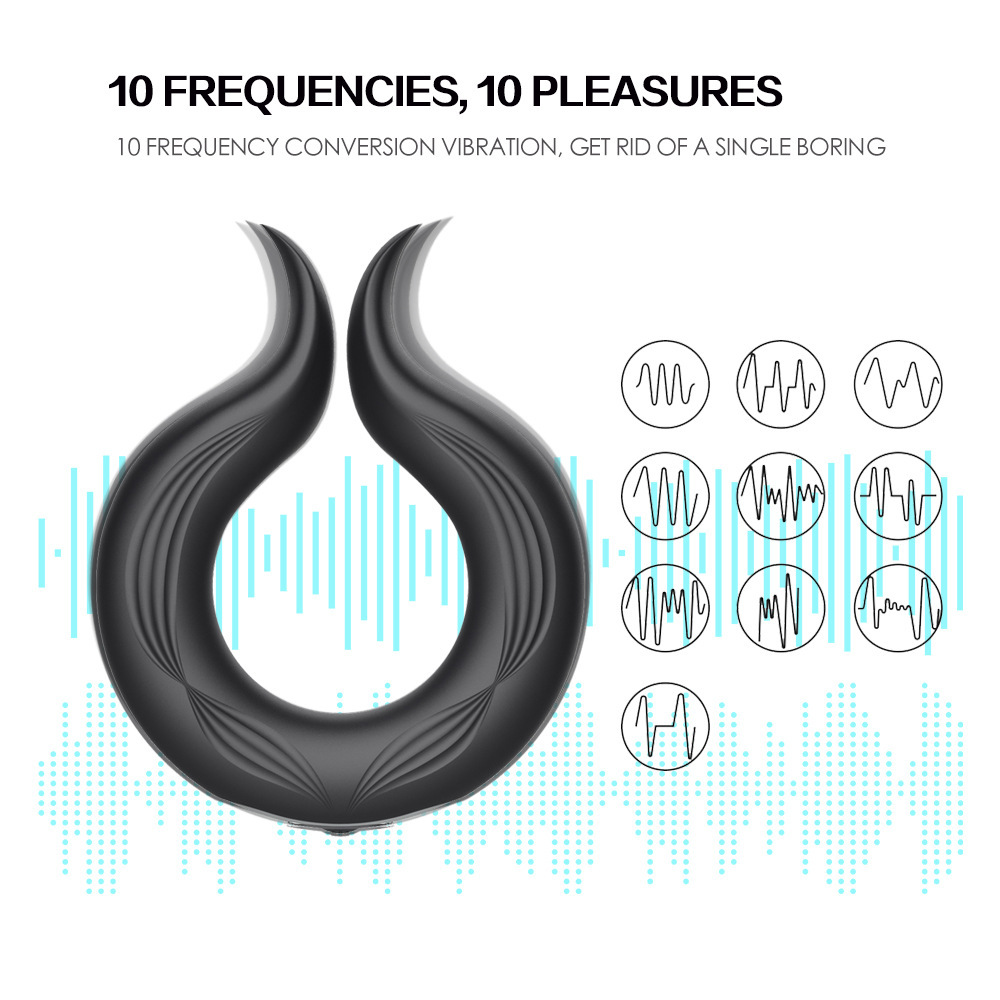 Rechargeable Vibrating Prostate Massager with Locking Ring, Silicone, Black - Image 4