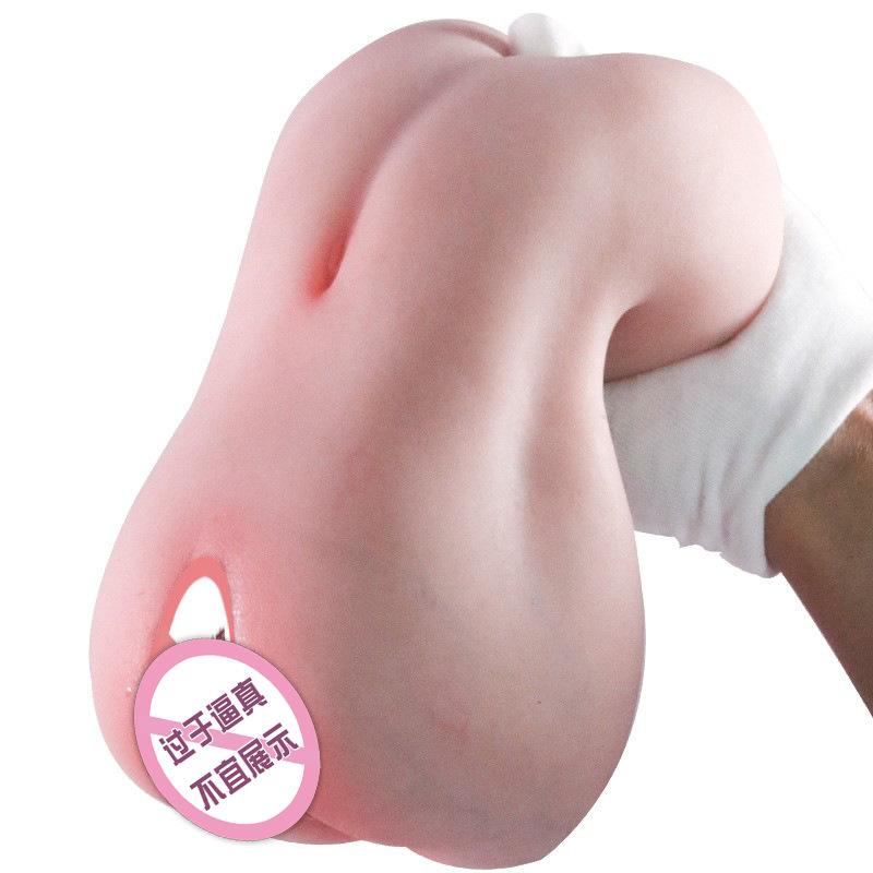 Jiuai Silicone Half-Body Male Masturbator Manual Airplane Cup Flesh Tone - Image 5