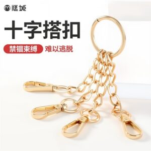 Gold-Plated Cross Buckle Restraint Accessory for Adult Couples