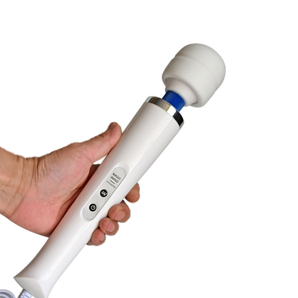 Rechargeable 10-Frequency Wand Massager, Silicone Body, 320mm, Plug-In Charging - Image 3