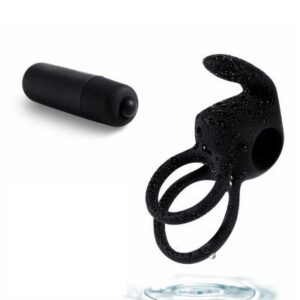 10-Frequency Rechargeable Remote-Control Vibrating Ring, Silicone Couples Ring for Clitoral Stimulation
