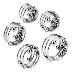 Metal Ball Lock Cock Ring, 40mm Inner Diameter, Delayed Ejaculation Support