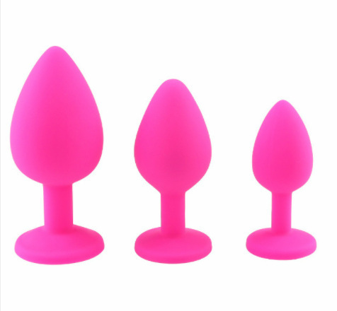Silicone Anal Plug, Small Round Purple Unisex Rear Tease Toy - Image 3