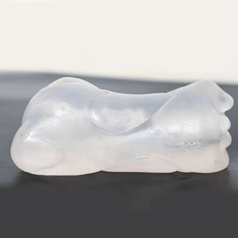 Transparent Crystal Tongue-Lick Manual Masturbator Cup, TPE Sleeve, Long-Tongue Texture, 480g - Image 5