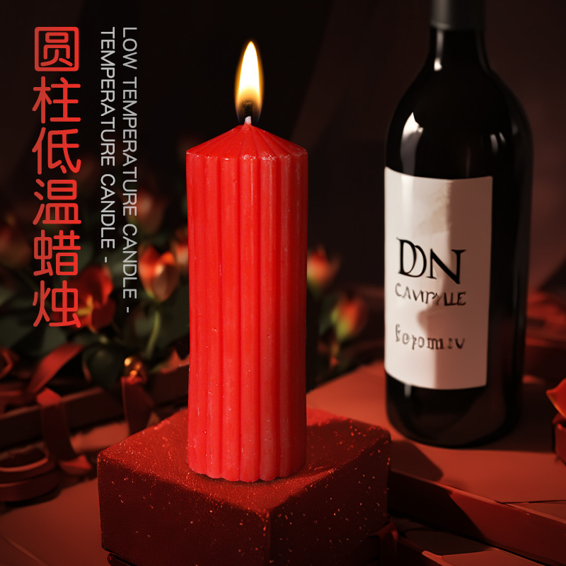 Low-Temperature Massage Candle for Couples Play, Rose Design, Purple, Wax Body-safe Formula - Image 3