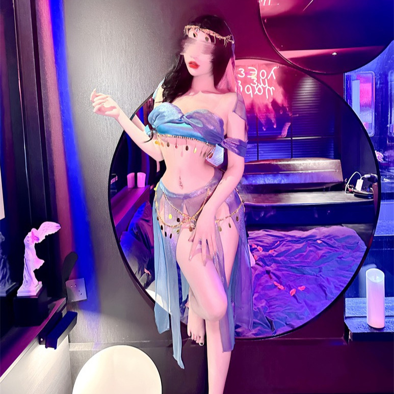 Women's Tube Top Pajama Set with Veil, Skirt and Panties - Image 3