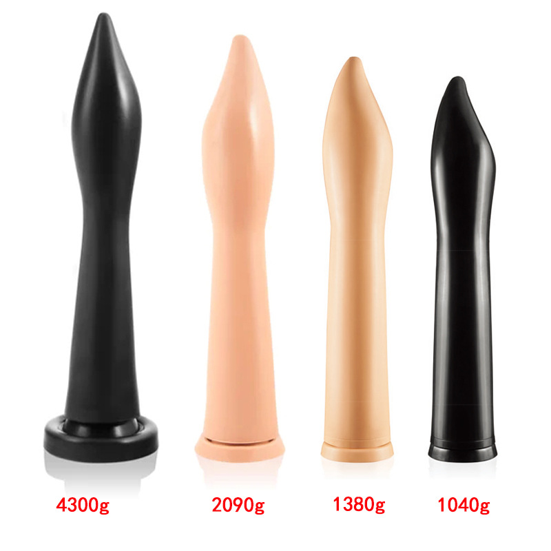 Extra-Large PVC Anal Plug Dildo, 37.5 cm Black-Brown, Suction-Friendly Base - Image 5
