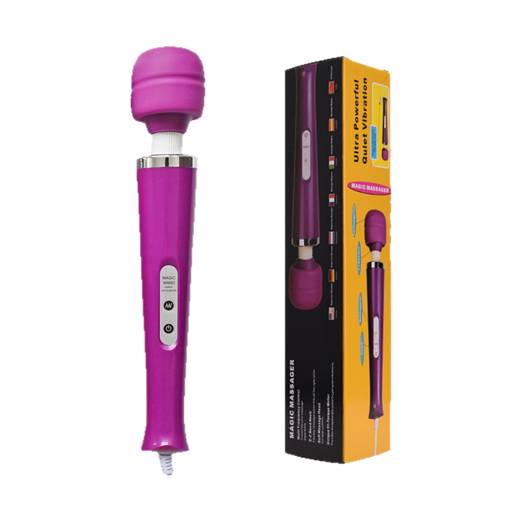 Rechargeable 10-Frequency Wand Massager, Silicone Body, 320mm, Plug-In Charging - Image 5