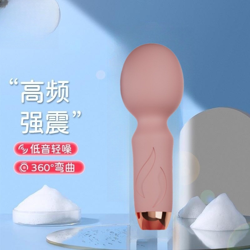 Rechargeable Mini Vibrator Egg, Silicone One-Button Bullet Massager in Red - Image 2