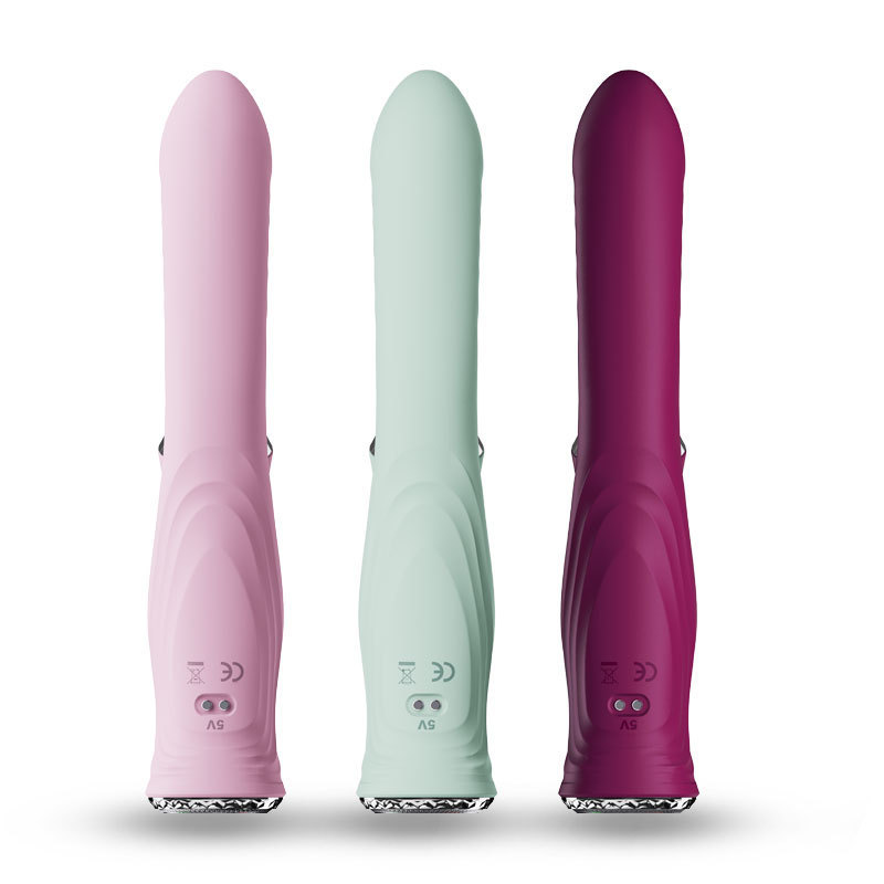 Aifeiya Stretch Heating Vibroids Multi-Frequency Vibrator for Women, Silicone and ABS, Green - Image 3