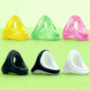 Men's Delay Ring, TPE Scrotum Locking Ring, Long-Wear Adult Novelty, Yellow