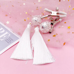 Tassel Bell Nipple Clamps with Metal Bells, Erotic SM Sensory Accessory, Adult Wearable Toy