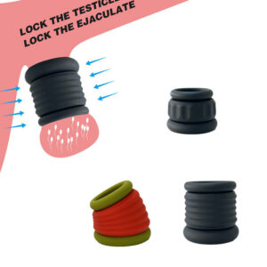 Silicone Locking Cock Ring, Manual Delay Ring for Longer-Lasting Control