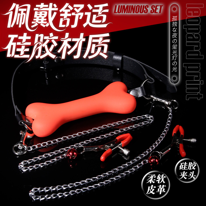 Adult Bondage Kit with Metal Nipple Clamps, Handcuffs and Mouth Plug - Image 4