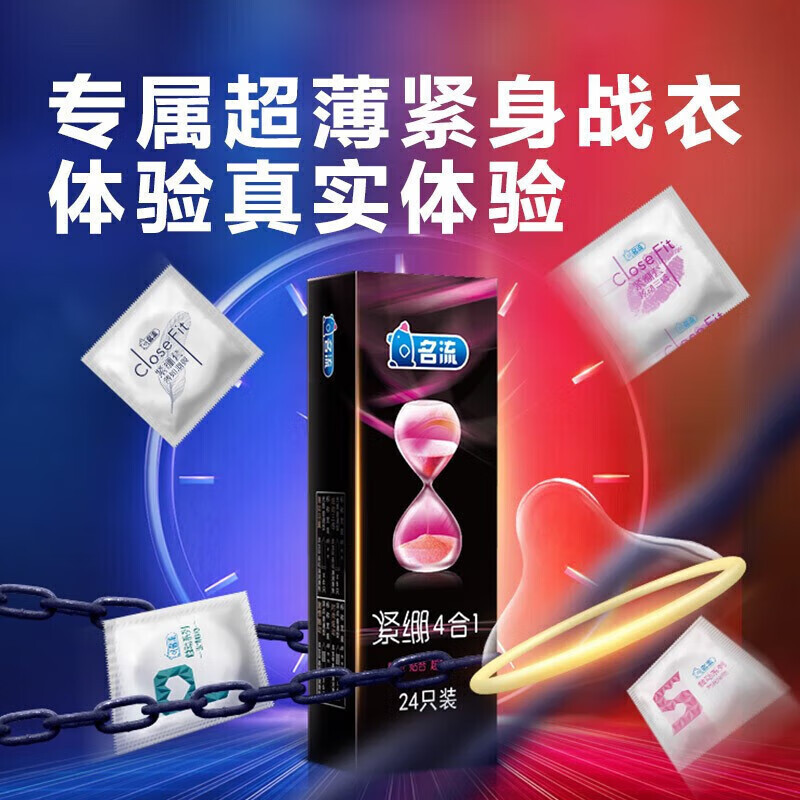 Celebrity Tight Four-In-One Condoms 24-Pack, Snug Fit, Extra Lubricated, Ultra-Thin - Image 3