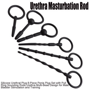 Horse Eye Stick Silicone Urethral Dilator Set, Hollow Male Catheter Training Sticks