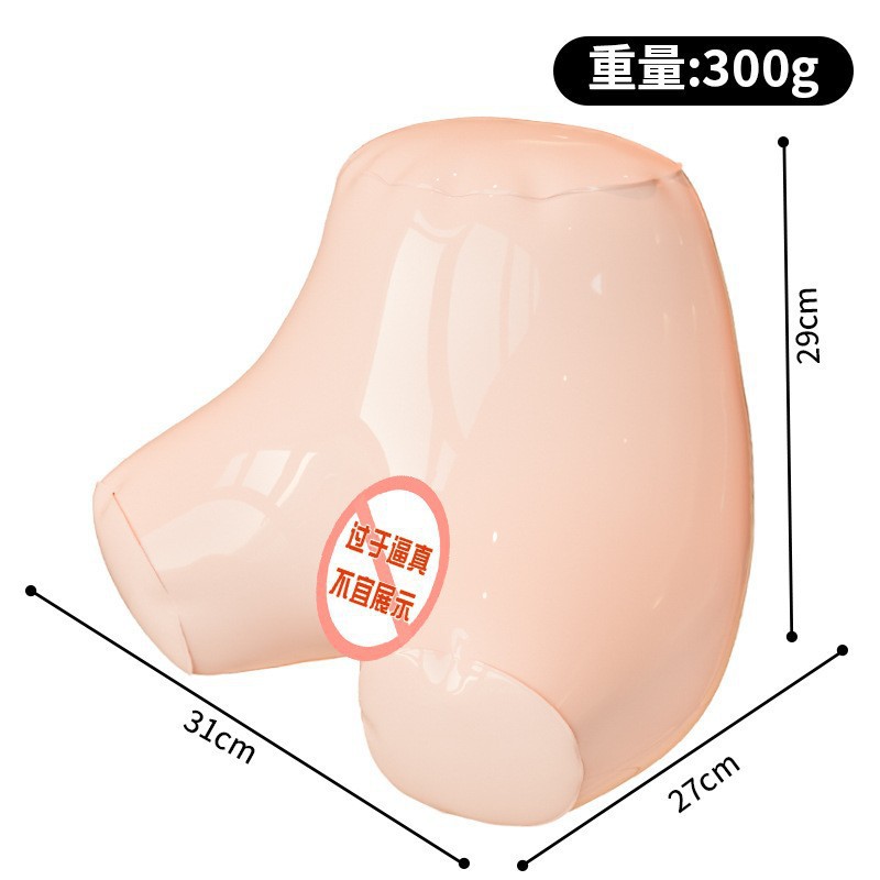 Inflatable TPE Male Masturbator with Vaginal and Anal Openings, Manual Use - Image 4