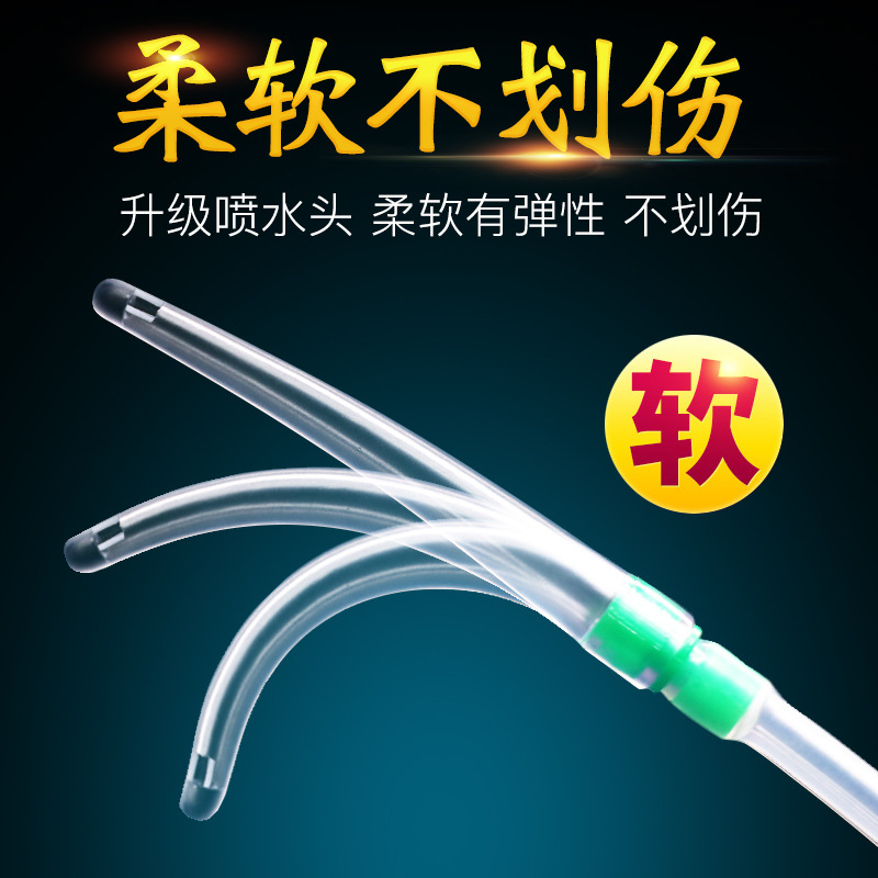 Anal Douche Irrigator 600ml with TPE Nozzle, Transparent Manual Cleansing Tool - Image 3