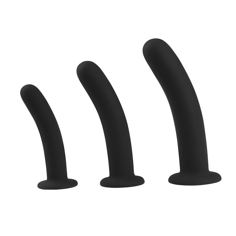 Wearable Silicone Anal Plug Dildo with Suction Base, Black - Image 5