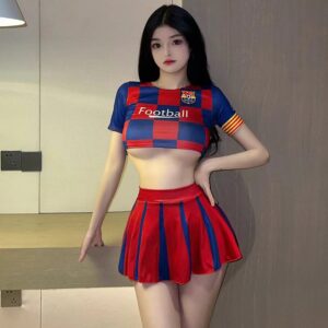 Cheerleader Cosplay Lingerie Set with Top, Miniskirt and Panties