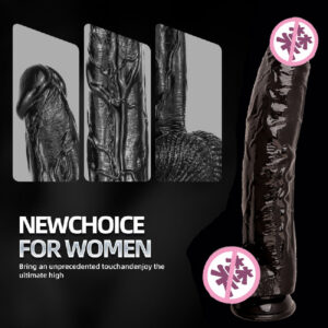30cm Realistic Dildo with Suction Cup, TPE Dual-Use Vaginal and Anal Toy