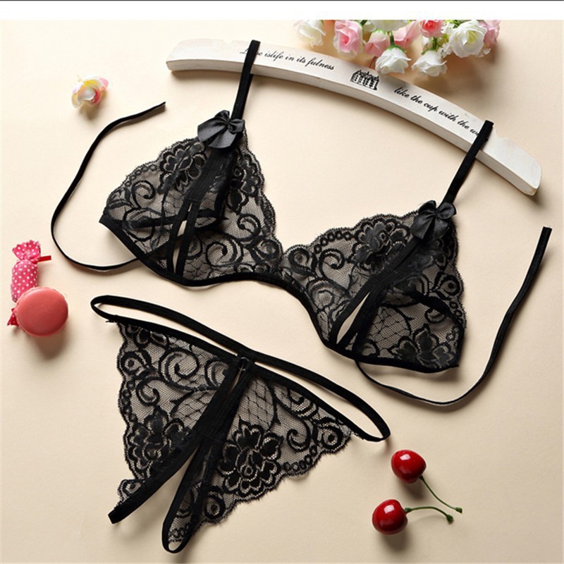 Maid Roleplay Lingerie Set in Black and Red with Hollow Design - Image 2