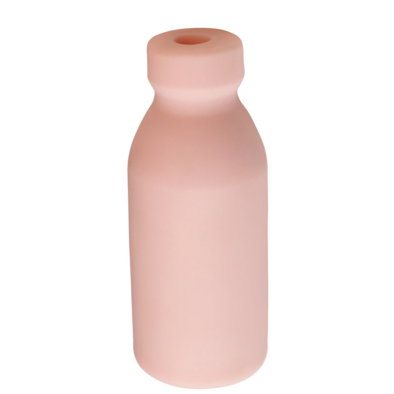 Jiuai Portable Bottle Masturbator, Manual TPE Men's Self-Pleasure Device, Skin Tone - Image 4