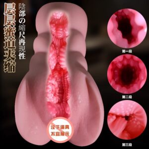 Half-Body Male Masturbator with Vaginal and Buttocks Mold in TPE, Manual Use