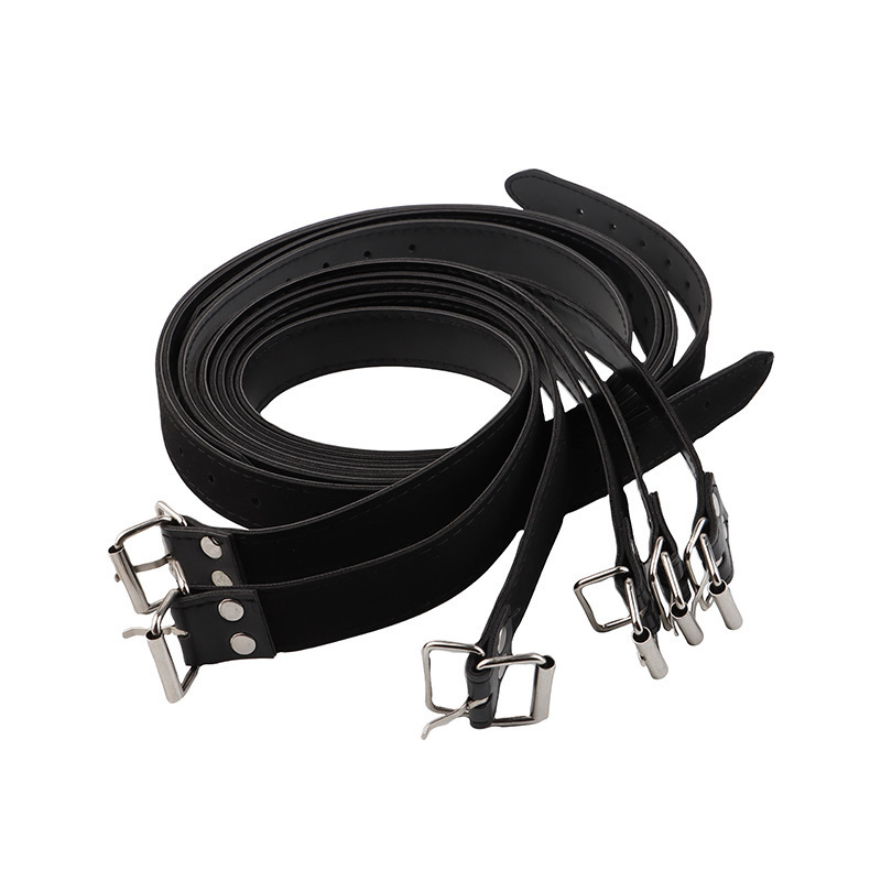 Leather Restraint Strap Set, 7-Piece Bondage Kit with Split-Leg Straps - Image 4