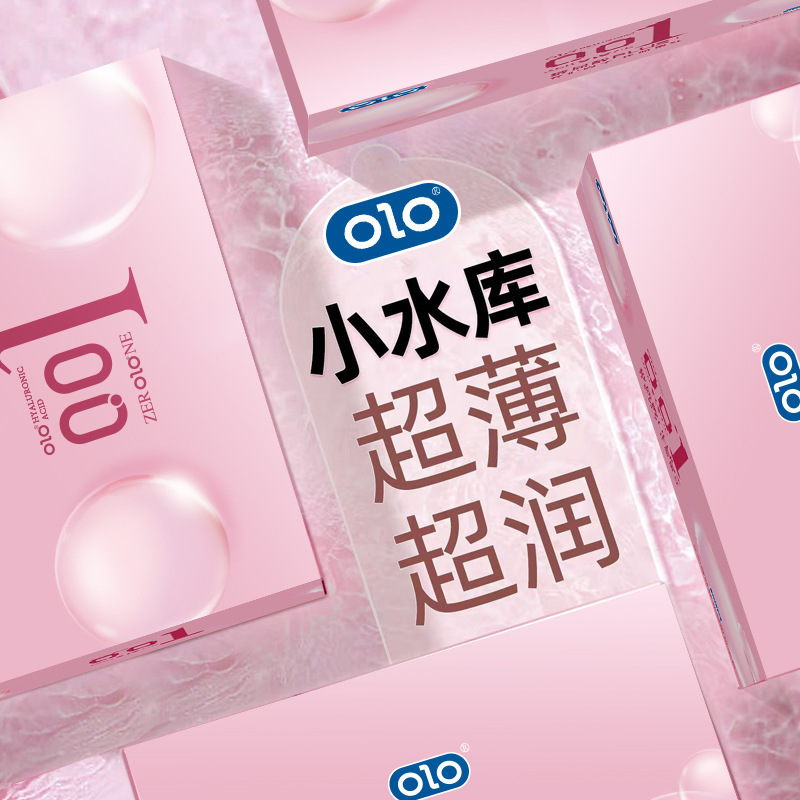OLO Hyaluronic Acid Plus Ultra-Thin Condoms, Vanilla Scented, 10 Pieces - Image 2